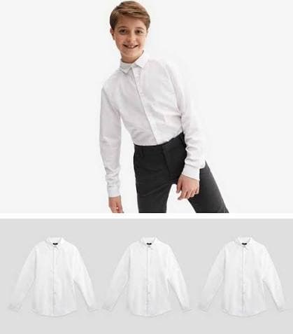 Boys Long Sleeve School Shirt